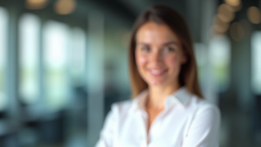Especialista en tecnología financiera en ambiente de oficina moderna